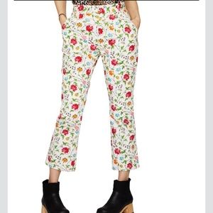 Swedish Hasbeens floral cropped pleat pants